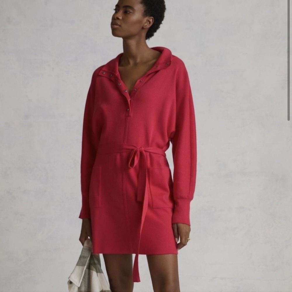 Daily Practice Sporty Snap Henley Tunic Sweater Dress Womens Large Athleisure